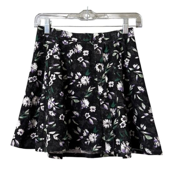 American Eagle‎ Women's Size Small Floral Mini Skirt Cotton Blend Stretch Summer - Picture 1 of 11